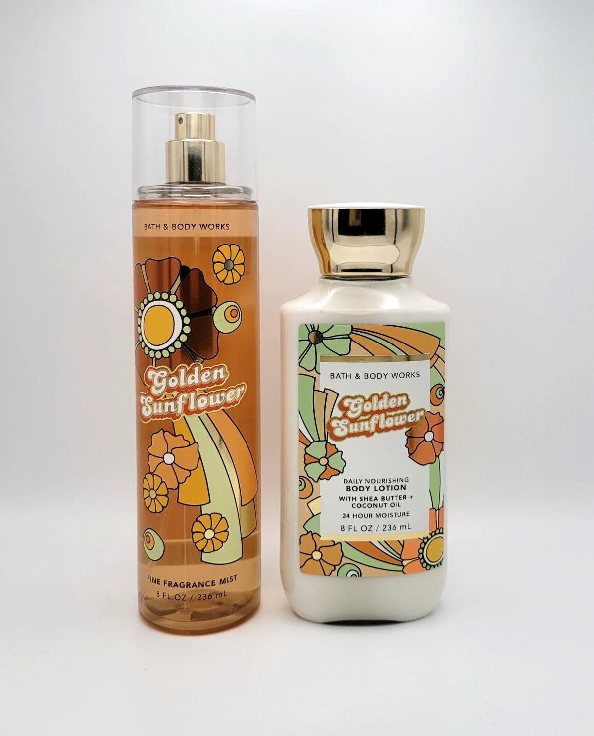 Golden Sunflower Body Mist & Body Lotion 8 fl oz Set of 2 A520