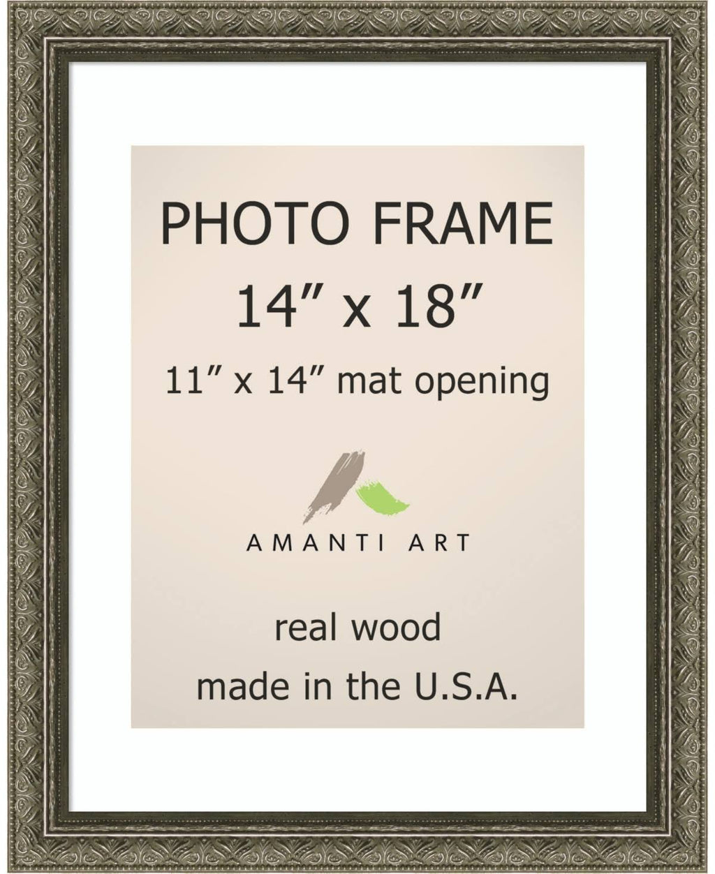 Pewter Matted Photo Frame F62863