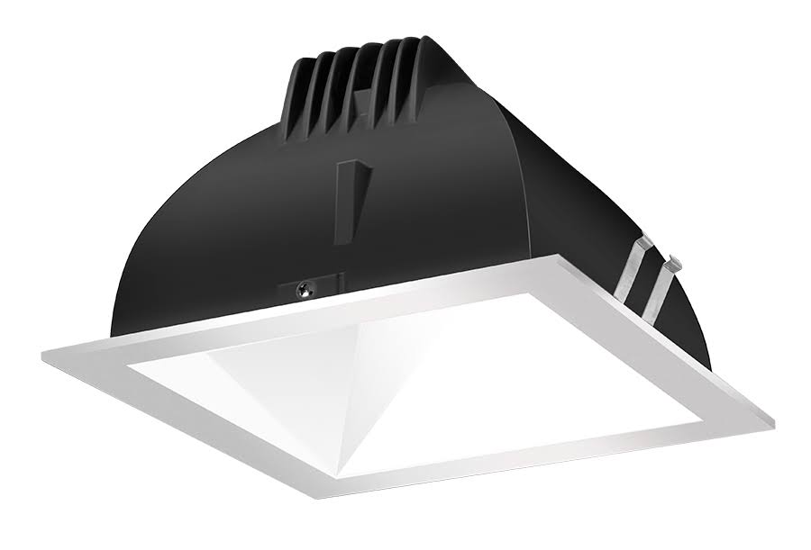 Finishing SC 4x22 Square 3000K LED Wallwash White Cone Silver Ring A874