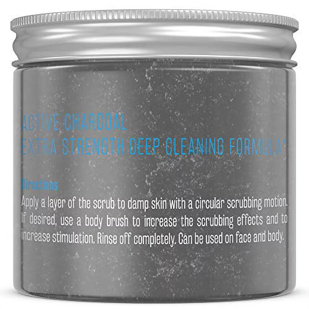Activated Charcoal Body & Face Scrub 12 OZ Y365