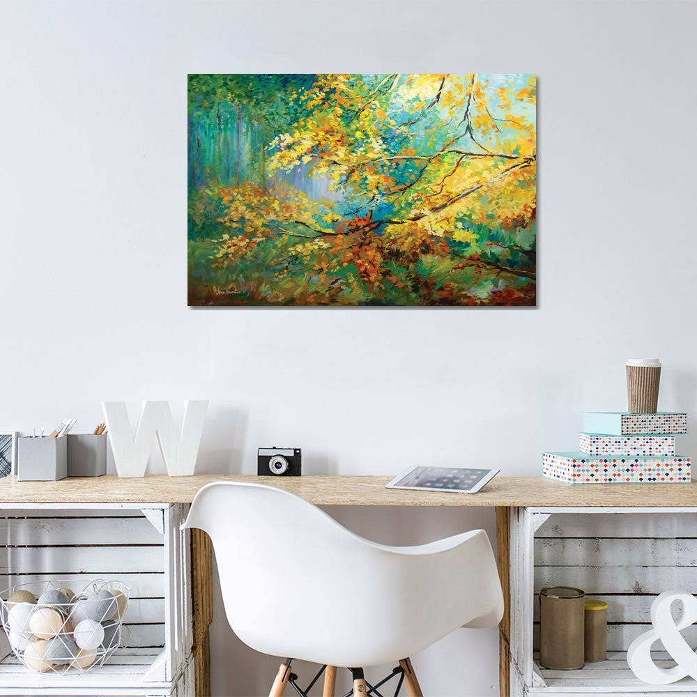 The Golden Leaves Print Canvas Art P574223