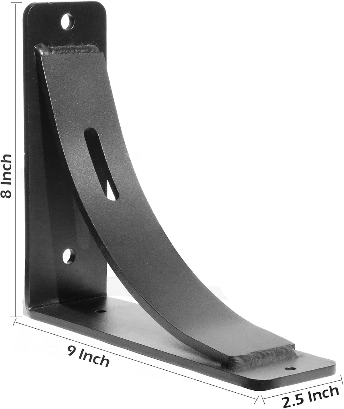 2Pcs Heavy Duty Steel Shelf Brackets Matte Black K20868