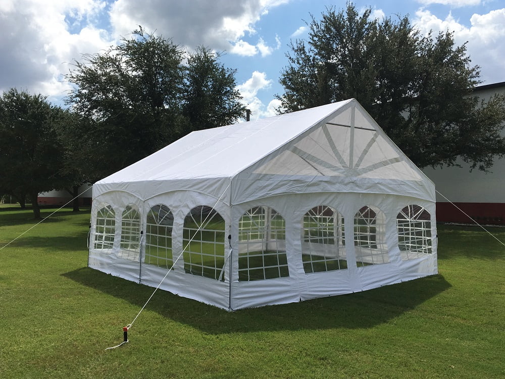 20'x20' PE Party Tent Canopy Shelter with Clear Ends W318