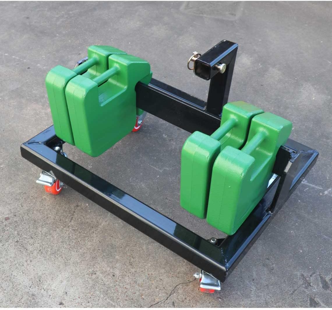 Black Rolling Suitcase Weight Cart with Receiver W12807