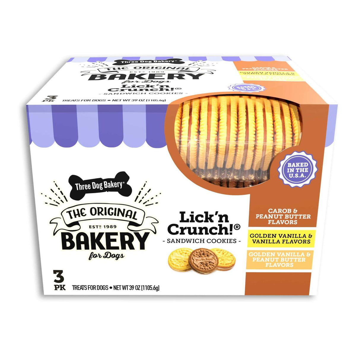 Sandwich Cookies Dog Treats with No Artificial Flavors M20772