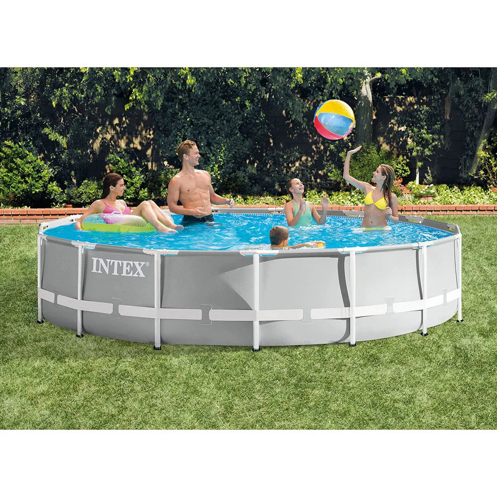 15 Foot x 42 Inch Prism Frame Above Ground Swimming Pool Set with Filter W434