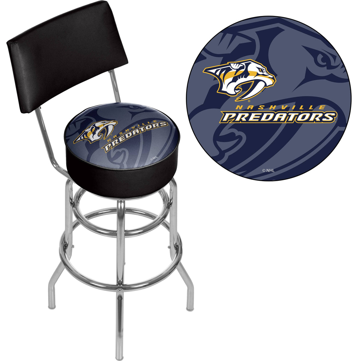 Swivel Bar Stool with Back V4415