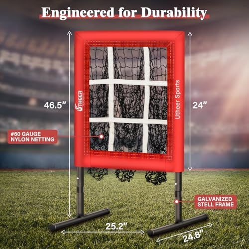 9 Hole Adjustable Height Baseball Pitching Net A243