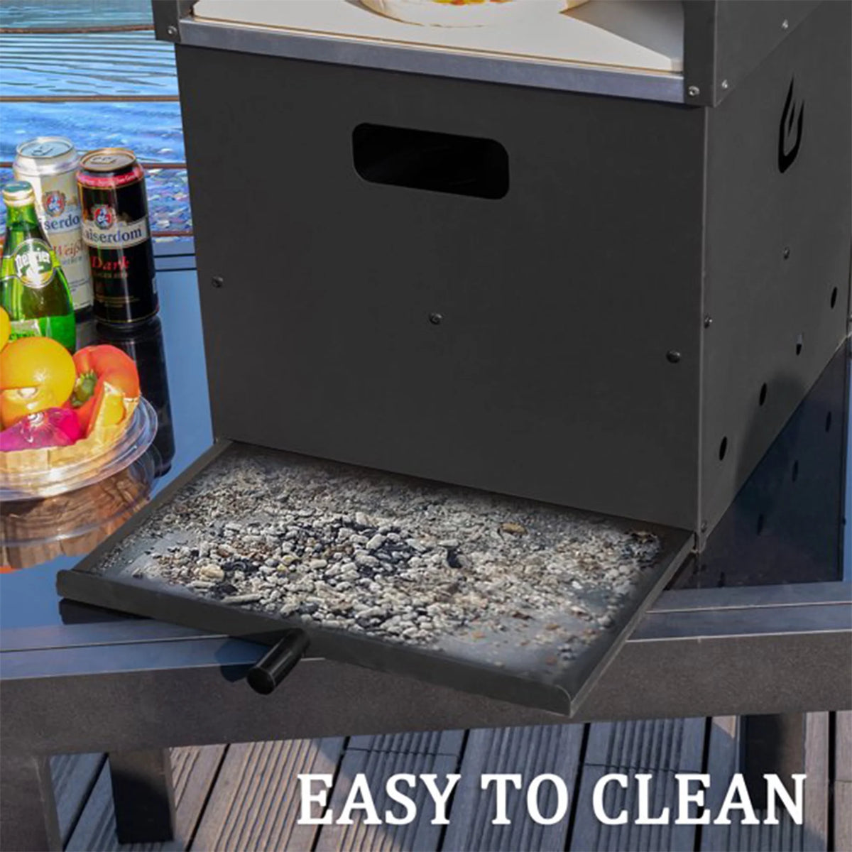 4 in 1 Wood Fired Outdoor Pizza Oven with Pizza Stone V11352