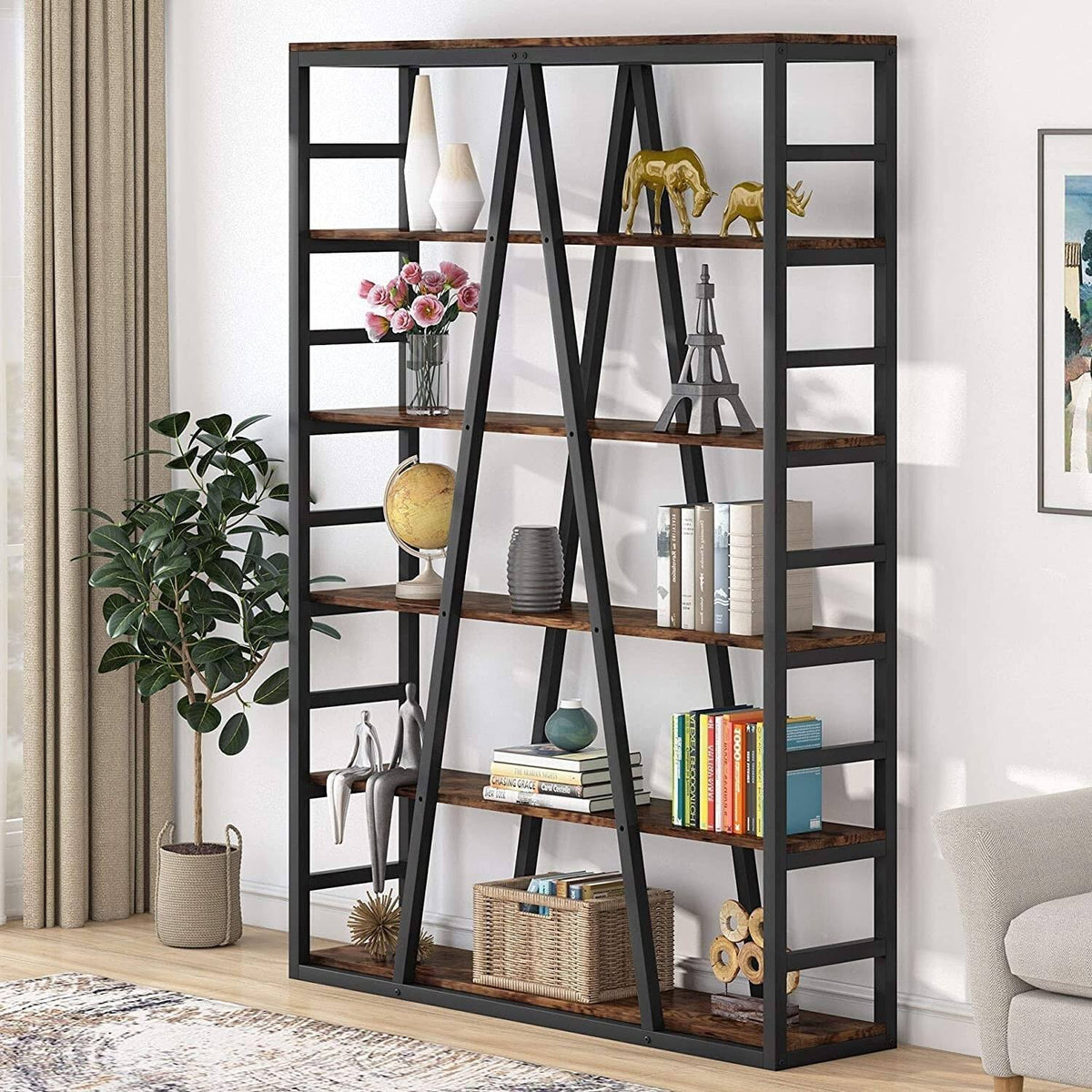 White Open Bookshelf Y63194