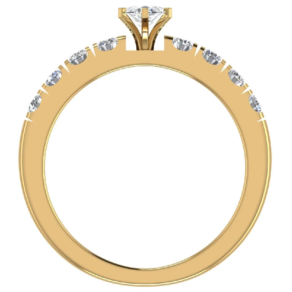 Marquise Cut 14K Gold 1.00 CT Engagement Ring U6805