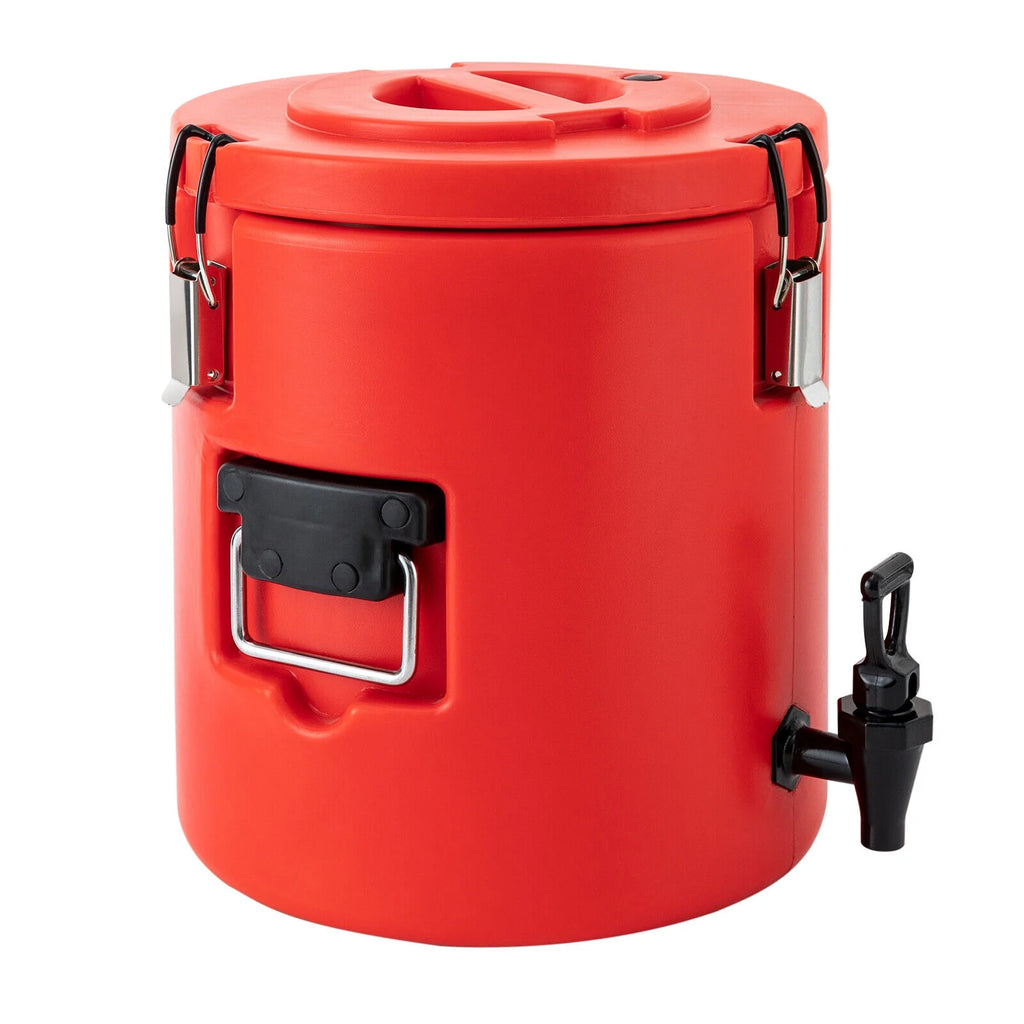 15L Round Stainless Steel Insulated Beverage Dispenser with Lid Q460706