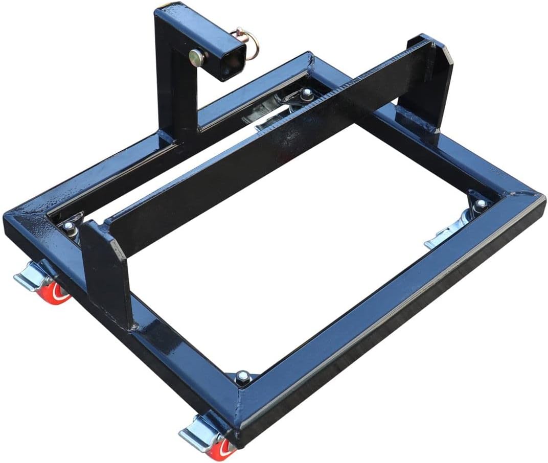Black Rolling Suitcase Weight Cart with Receiver W12807