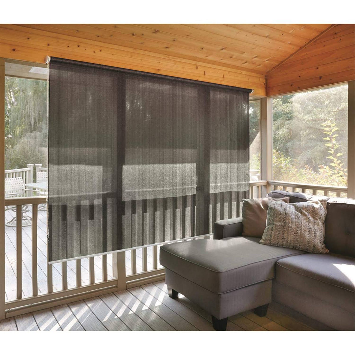 Black Polyethylene Roll Up Window Shade E713827
