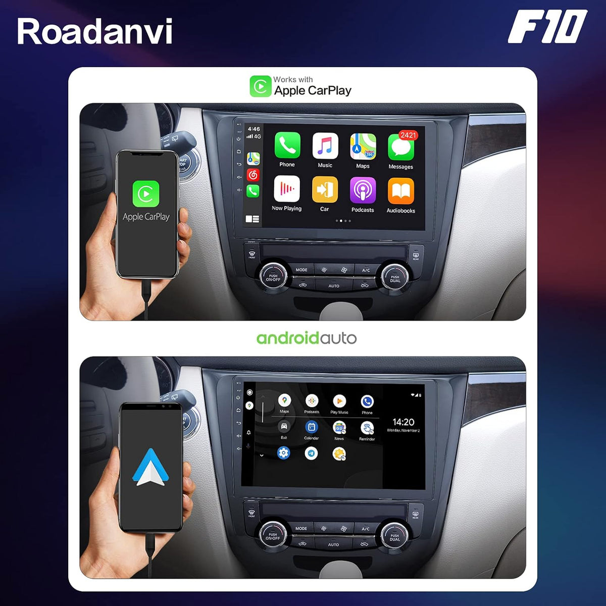 Car Stereo Bluetooth Radio with 1280x720 IPS Touch Screen A661533