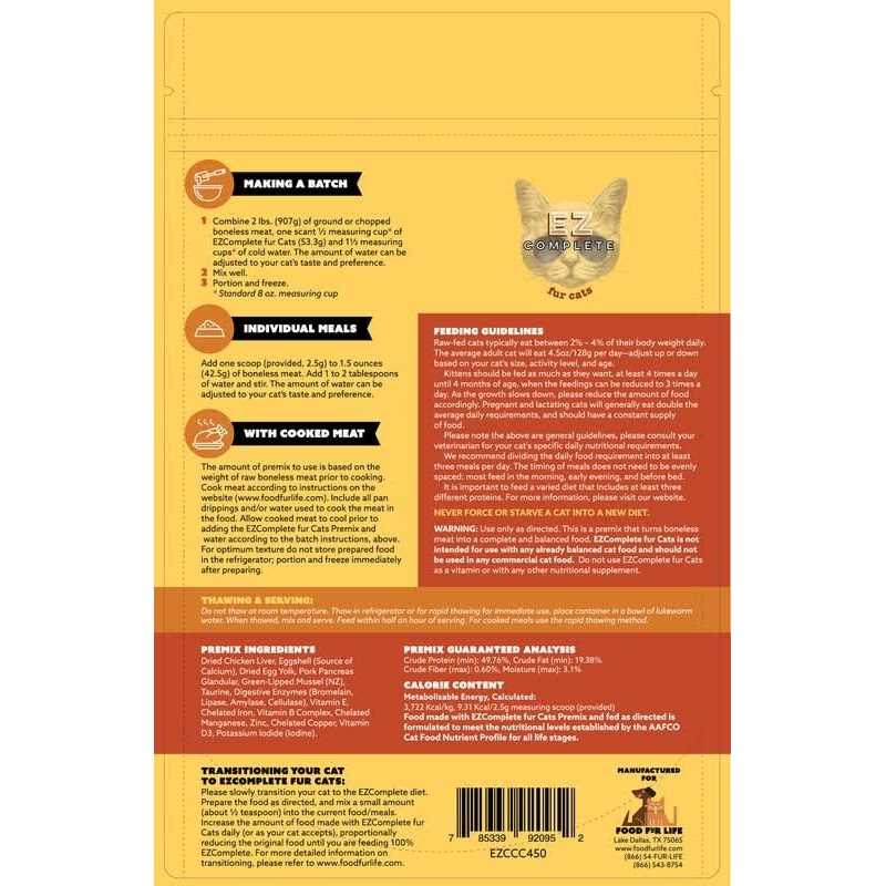 All Natural Homemade Cat Food Premix Z814