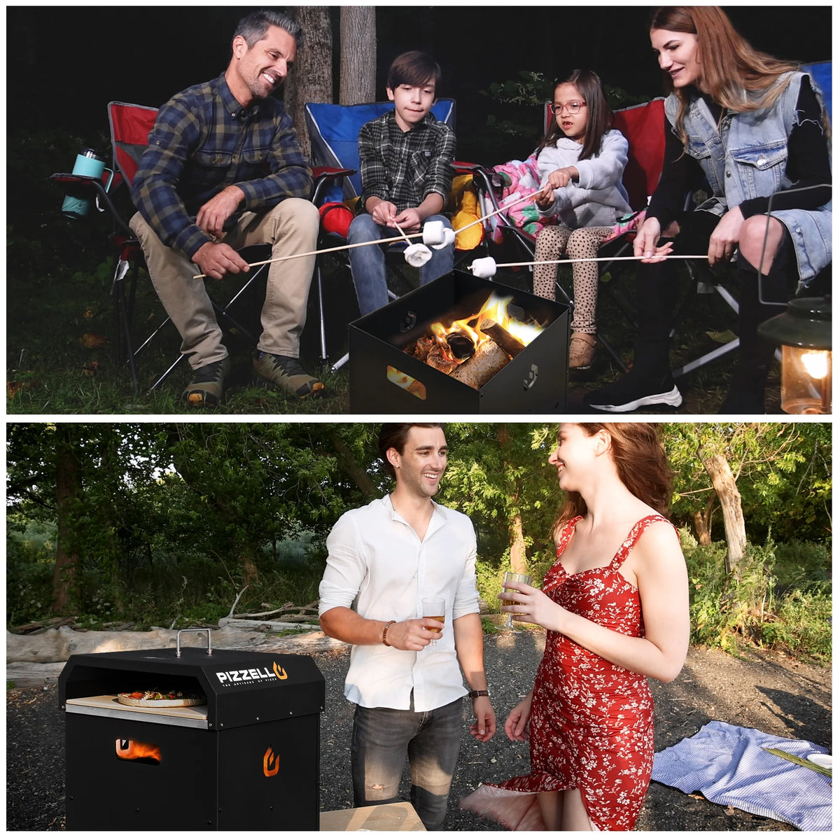 4 in 1 Wood Fired Outdoor Pizza Oven with Pizza Stone V11352