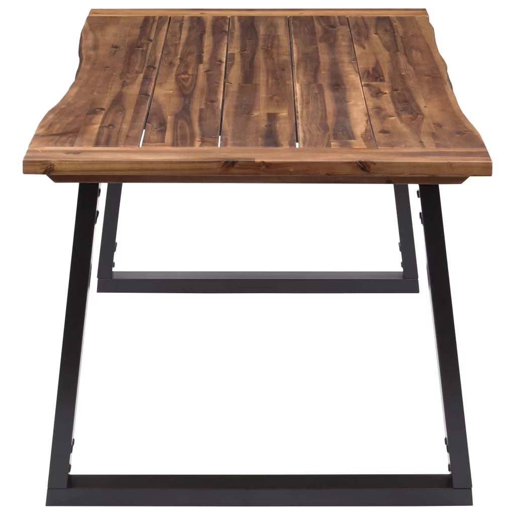 Acacia Wood Dining Table with Metal Frame L99737