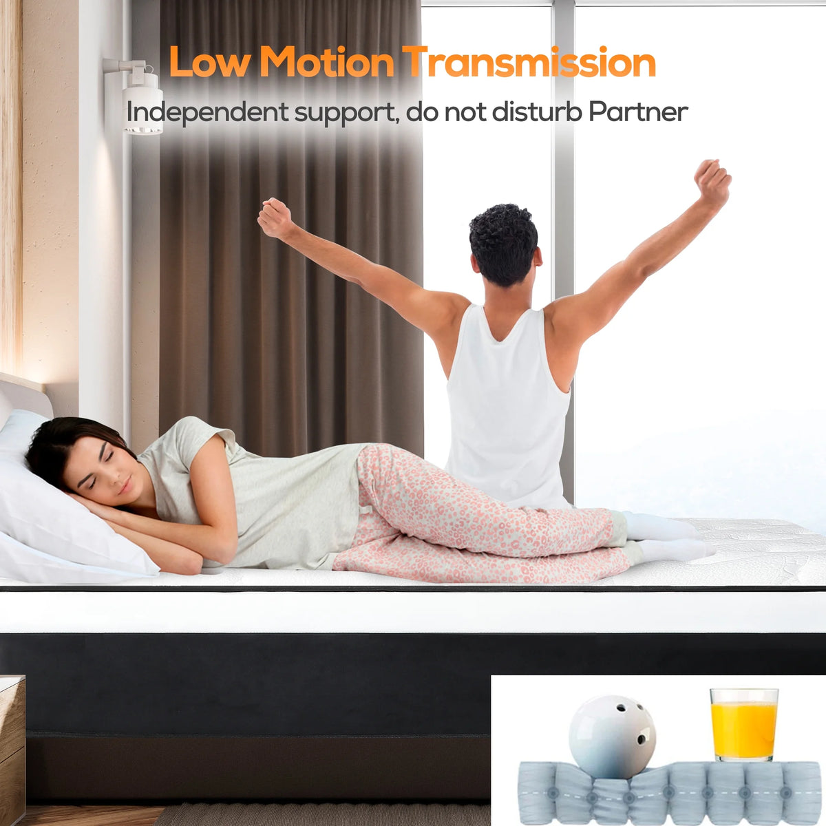 14 inch Gel Memory Foam Pocket Spring Hybrid Mattress F791346