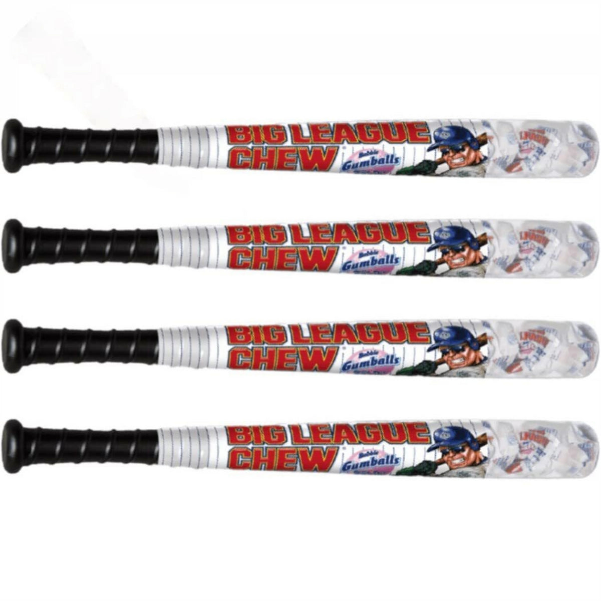 Bubble Gum Balls in Plastic Bat, 2.9 Oz, Pack of 4 K401