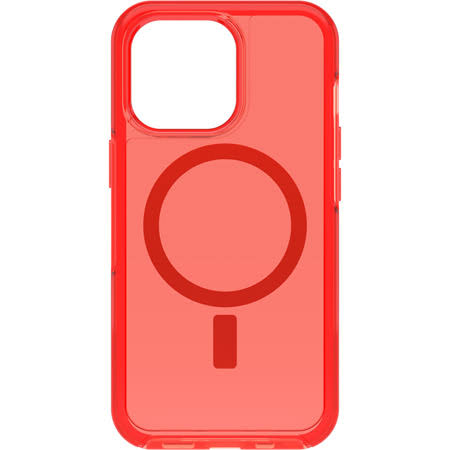 Clear Back Cover for MagSafe Polycarbonate Synthetic Rubber Red R70943