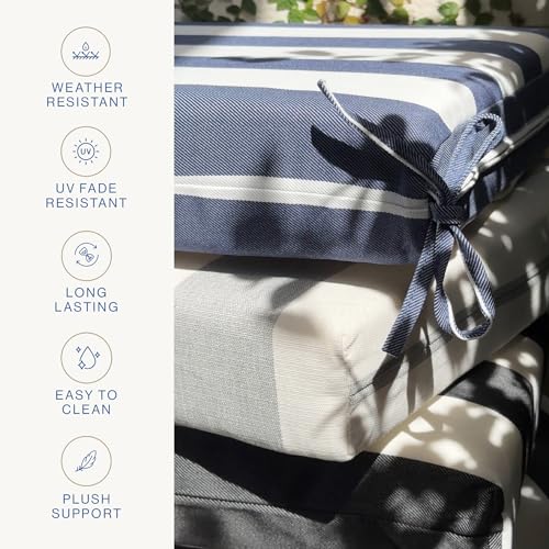 Outdoor Dining Chair Cushion 20 x 41 Navy A878