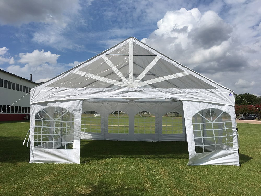 20'x20' PE Party Tent Canopy Shelter with Clear Ends W318