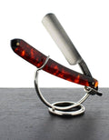 Red Tortoise Shell Straight Razor, 5/8 Carbon Steel V70722