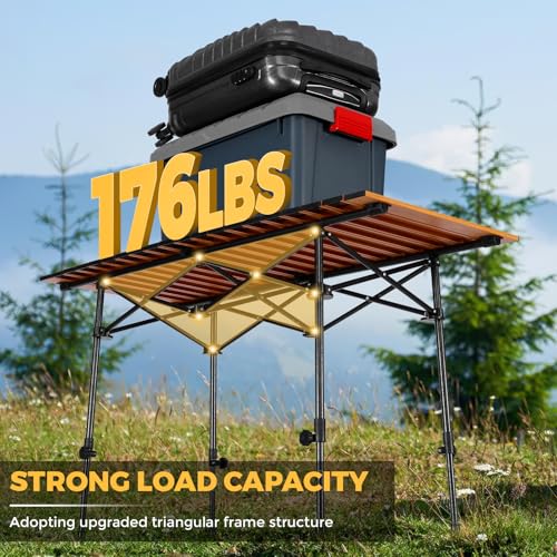 Portable Folding Aluminum Camping Table with Carry Bag W19008