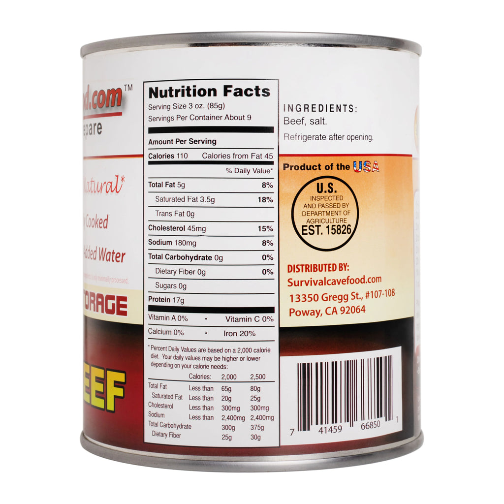 Canned Ground Beef 28 oz 12 cans T34852