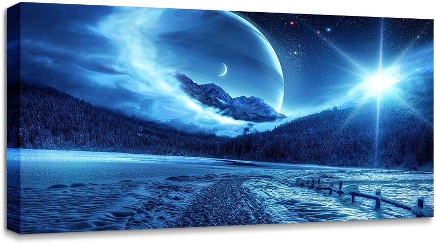 Blue Ocean Mermaid Canvas Wall Art E18133