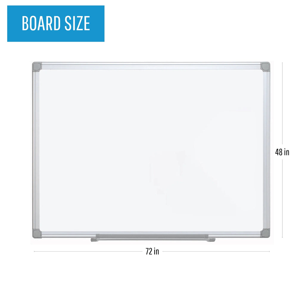 48" X 72" Aluminum Frame Porcelain Dry-Erase Board N6821