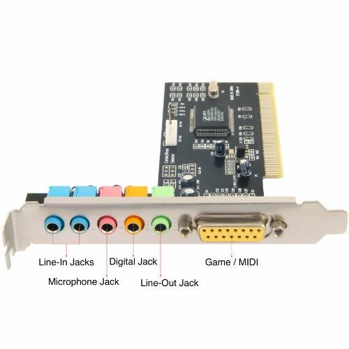 6-Channel 5.1 Surround Sound PCI Sound Card C97623