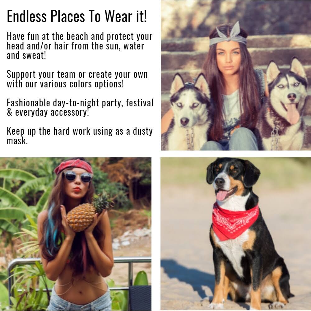 96 Pack 100% Polyester Paisley Bandanas N6495