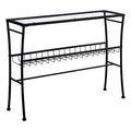 Black Tempered Glass Accent Table C67650