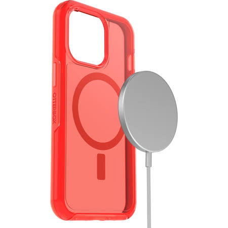 Clear Back Cover for MagSafe Polycarbonate Synthetic Rubber Red R70943
