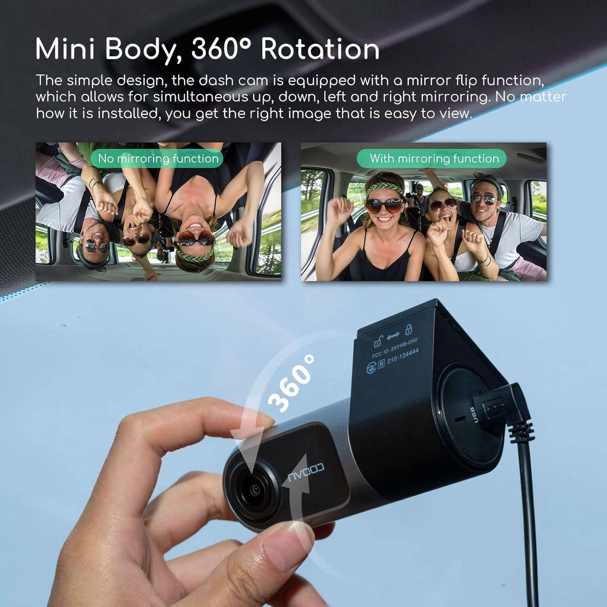 1080P FHD Dash Cam with Infrared Night Vision, Supercapacitor, Pack of 2 O185381