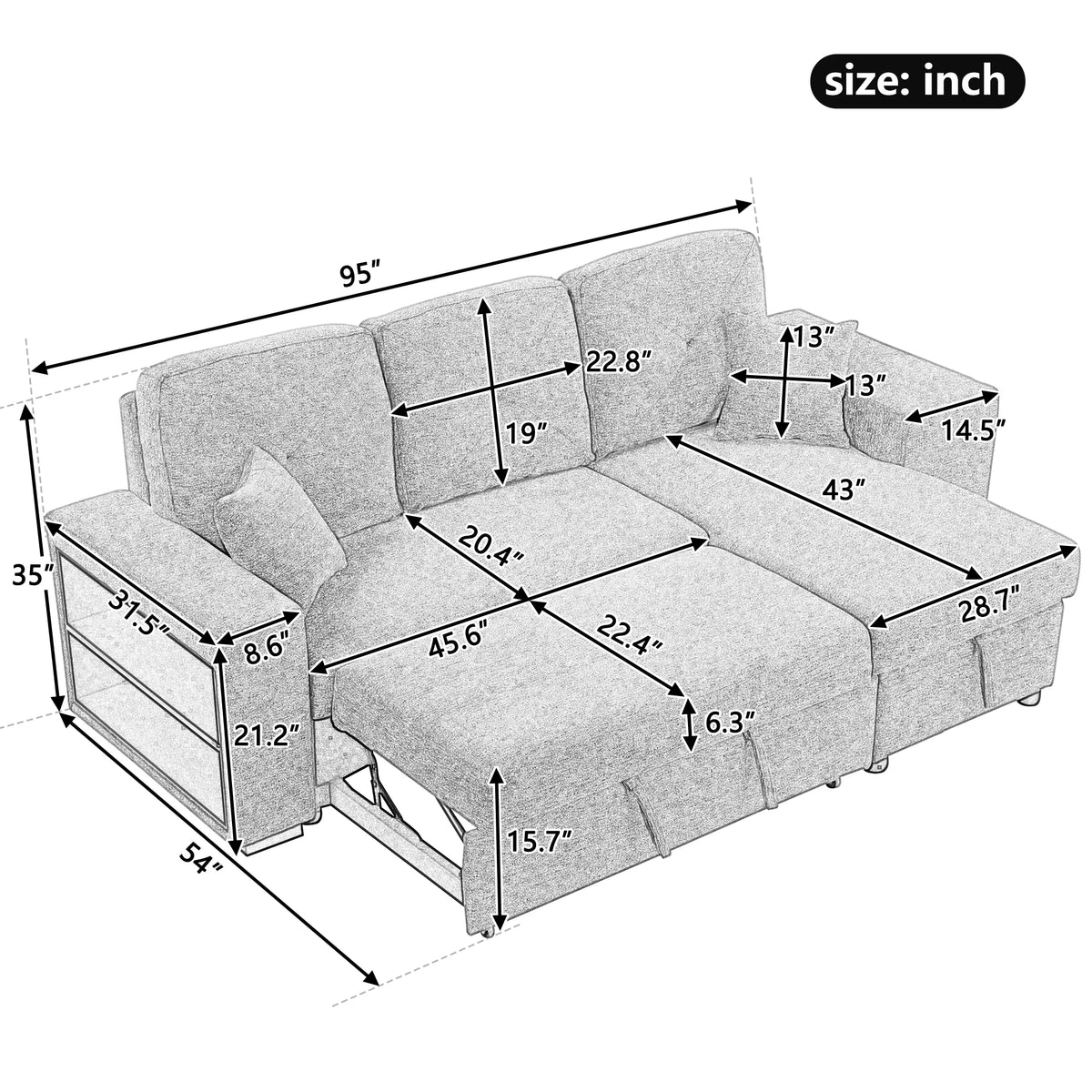 Sectional Sofa U363