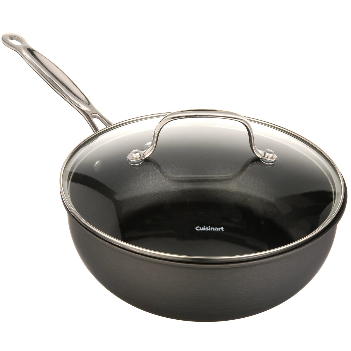 Non-Stick Hard Anodized 3 Qt. Chef'S Pan with Cover C828