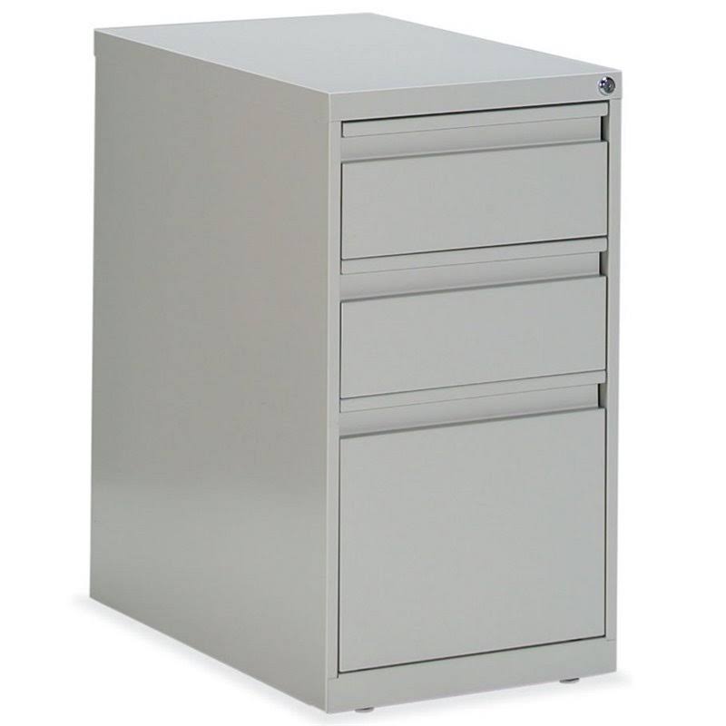 Light Grey 3 Drawer Vertical Metal File Cabinet H555