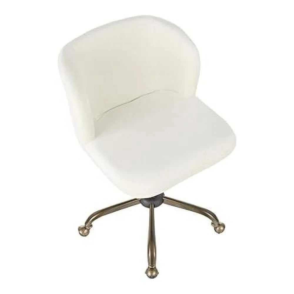 Cream Velvet Task Chair E452