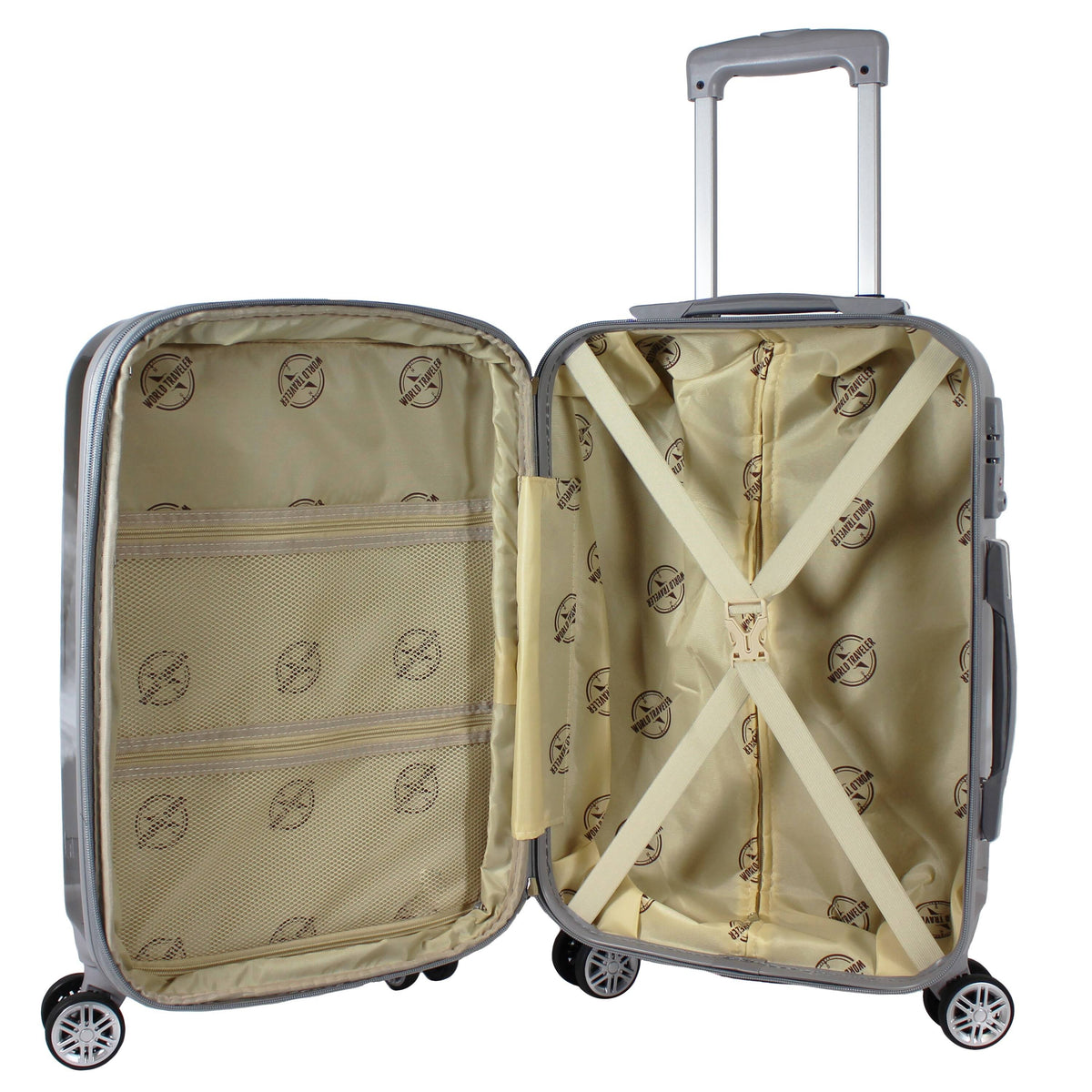 2-Piece Carry-On Hardside Spinner Luggage Set Q978137