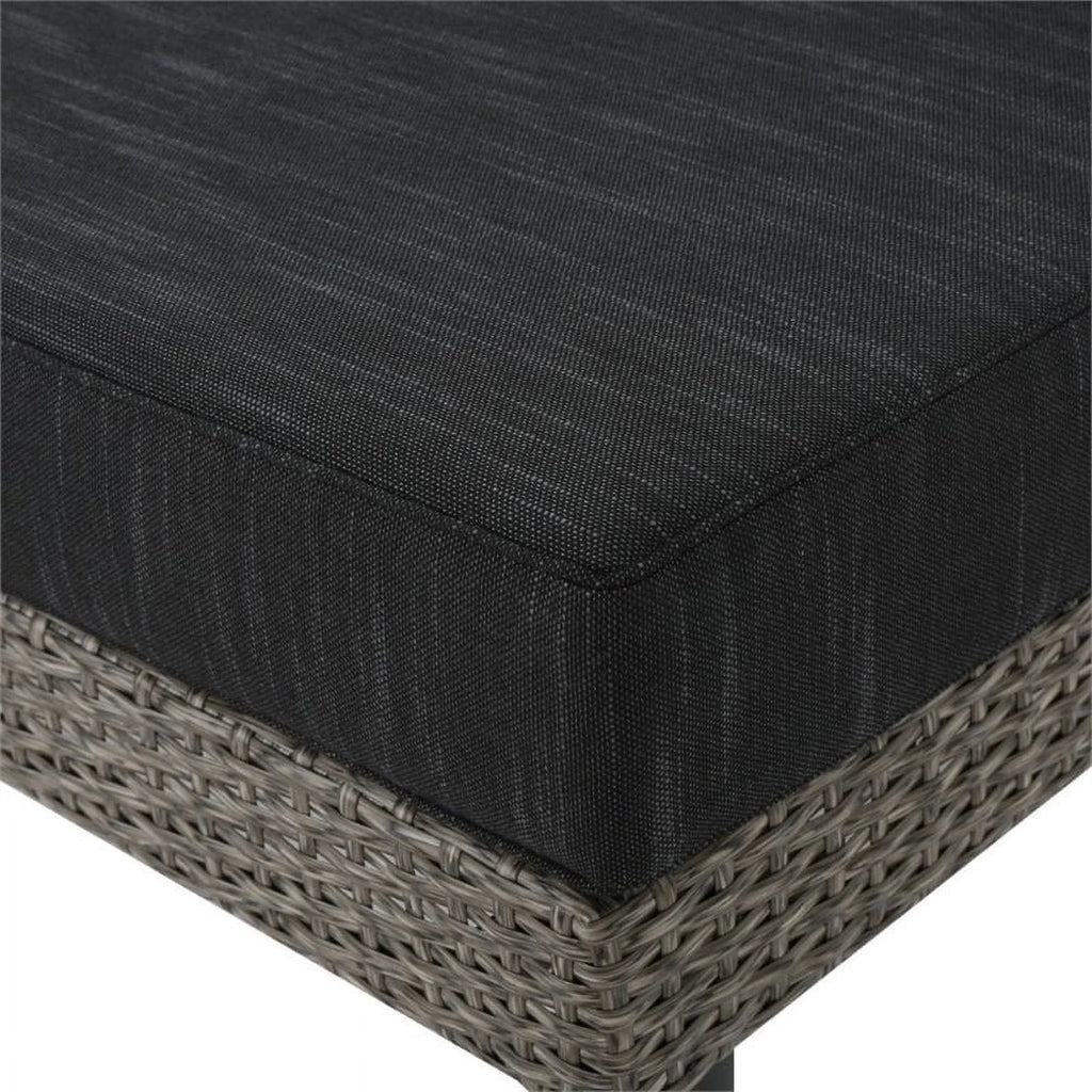4 Piece Black Outdoor Wicker Sofa Set Q914