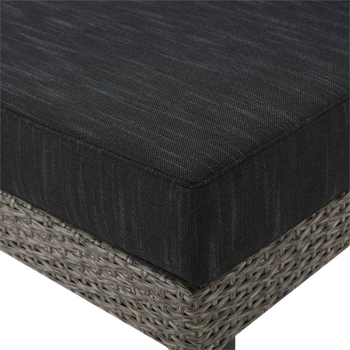 4 Piece Black Outdoor Wicker Sofa Set Q914