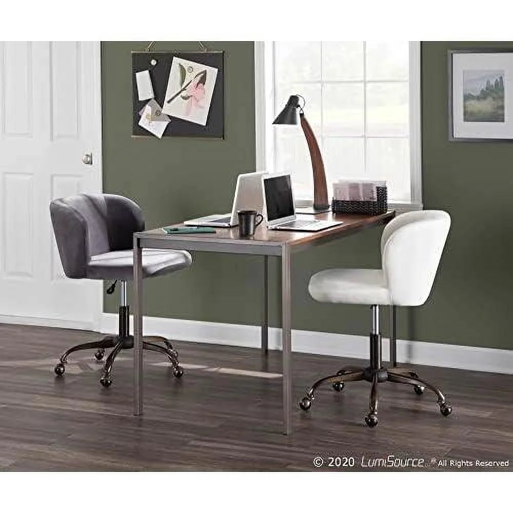 Cream Velvet Task Chair E452