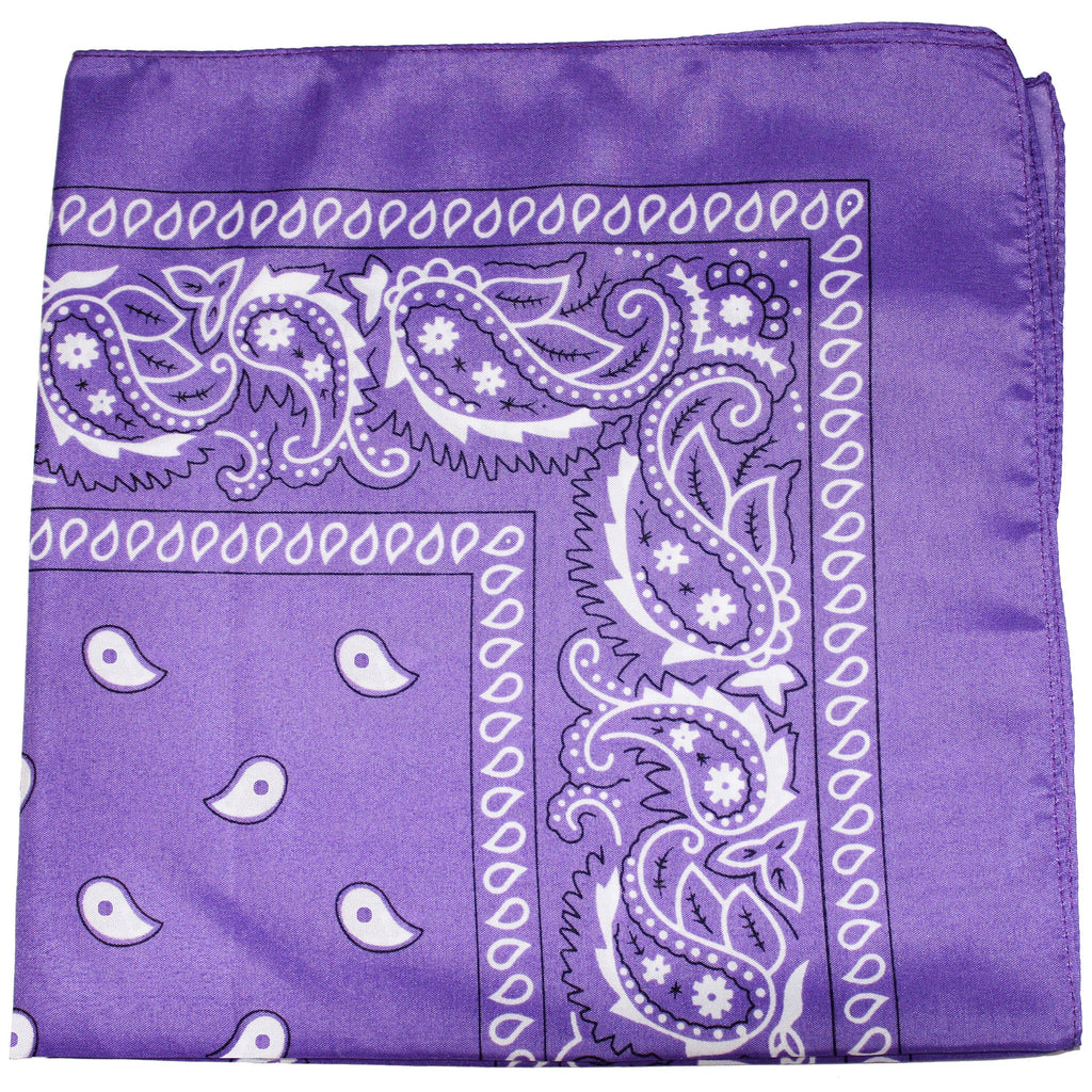 96 Pack 100% Polyester Paisley Bandanas N6495