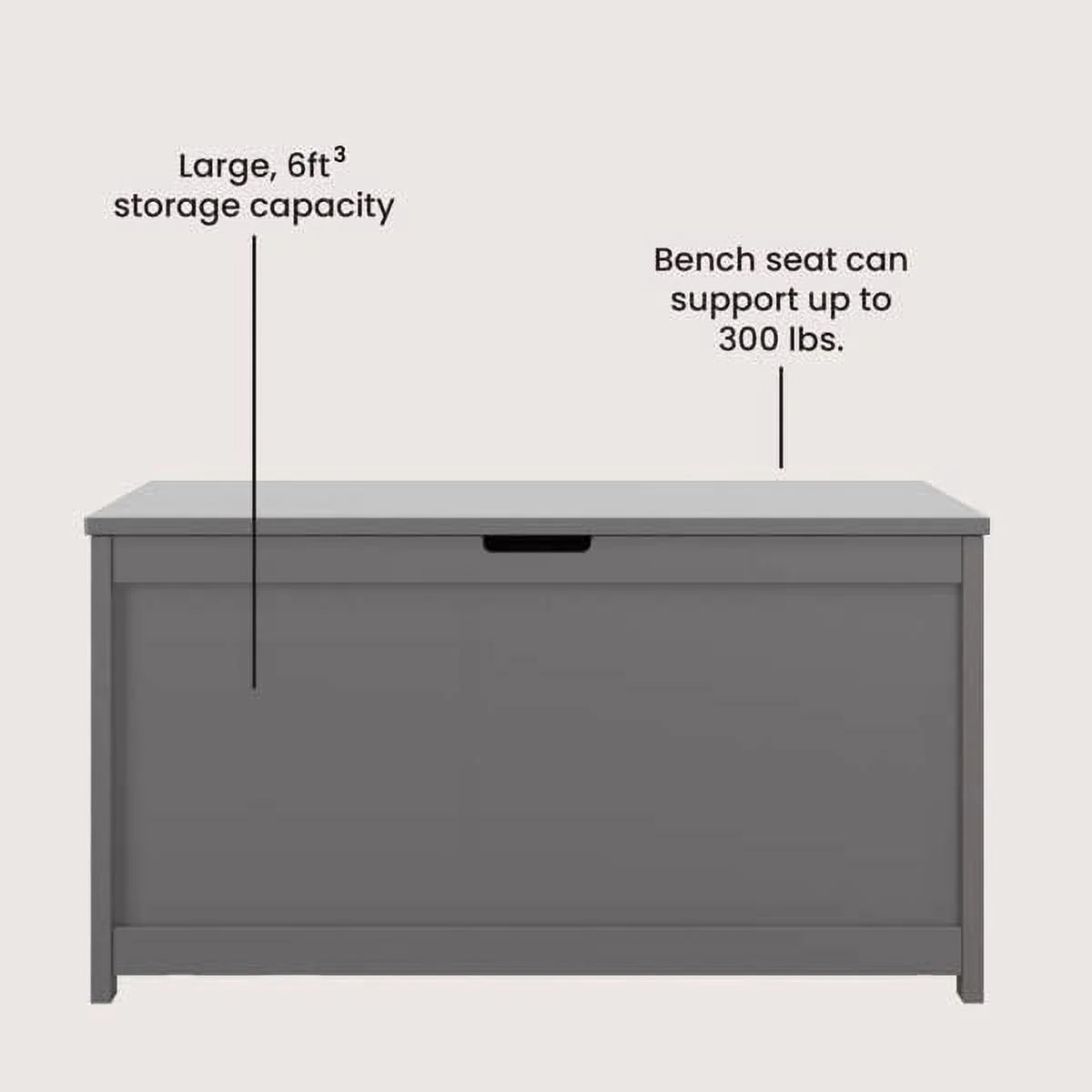 32” Wood Toy Box Chest with 2 Safety Hinges V6079