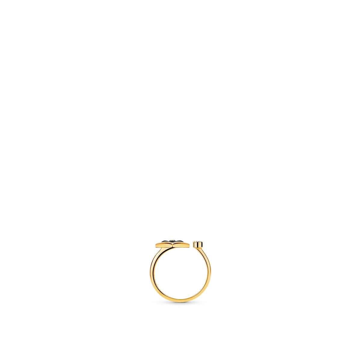 Yellow Gold Onyx Diamonds Ring S95477