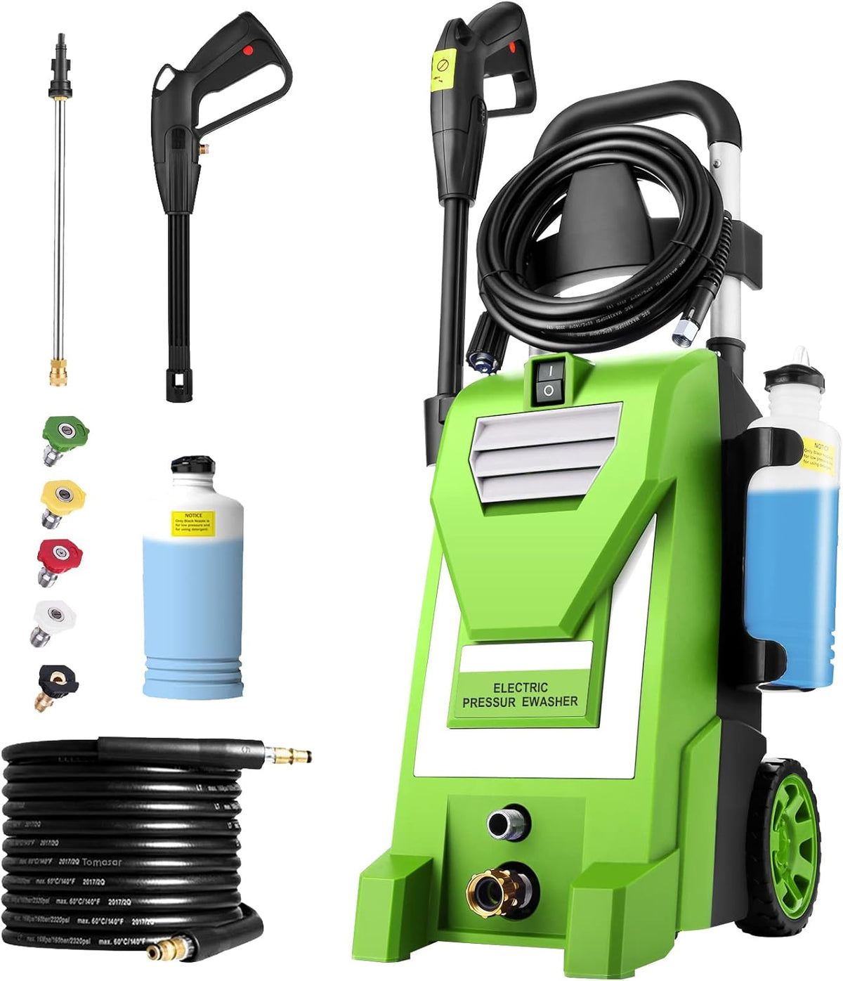 2200PSI Electric Pressure Washer 1.9GPM with 5 Nozzles L5531