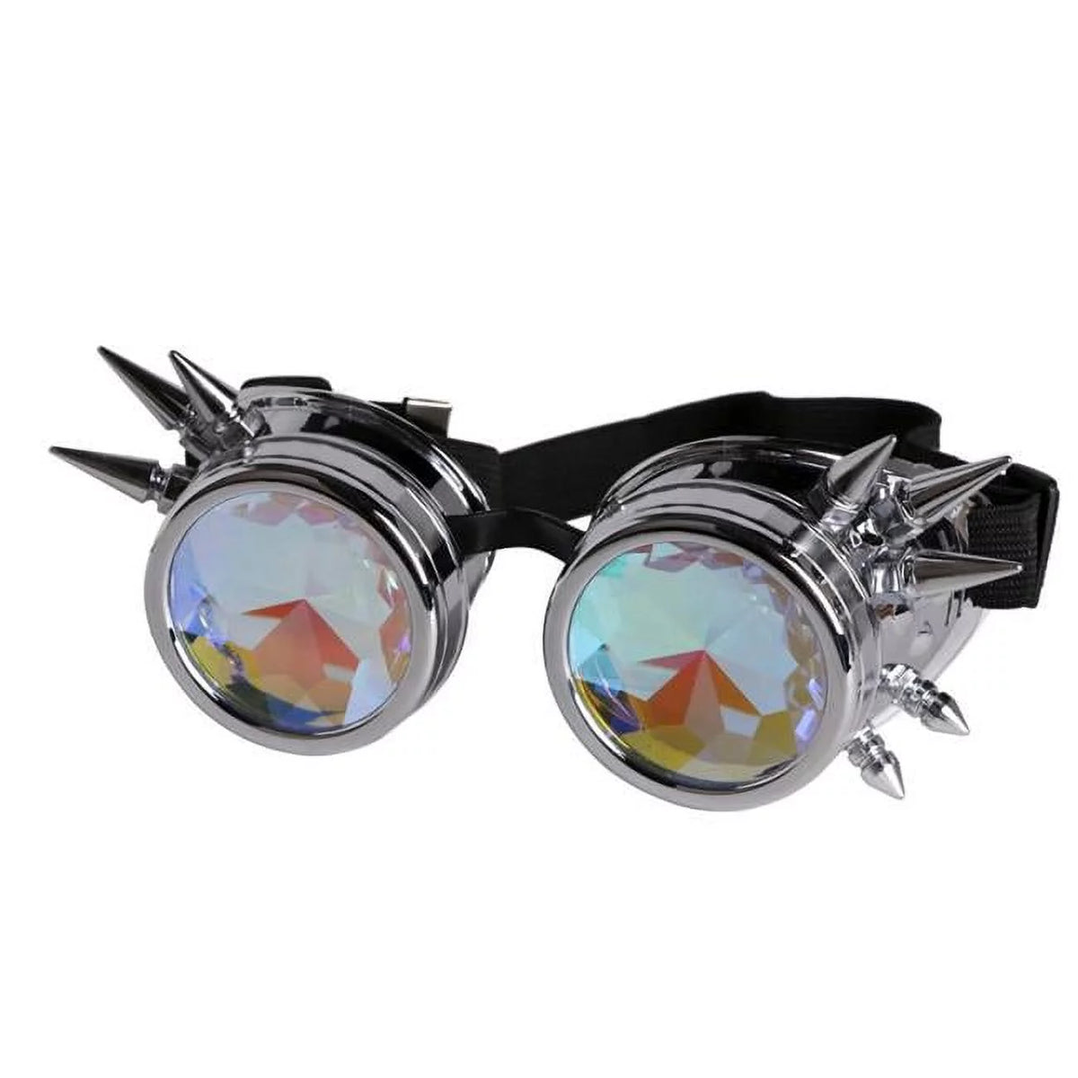 Steampunk Kaleidoscope Glasses Silver Z5691